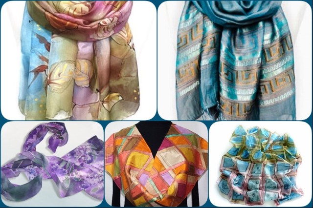 Scarves bought via Etsy