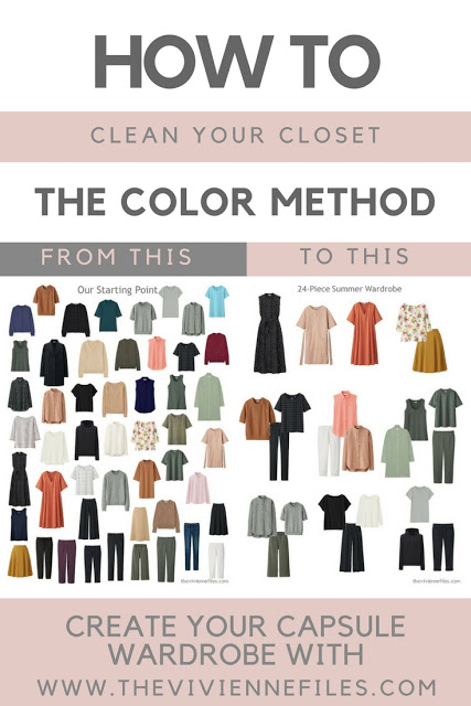 how to clean your closet with the color method