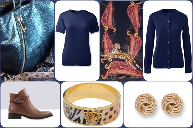 Outfit of the day 28/03/17 with Ferragamo's Leopard and feather scarf