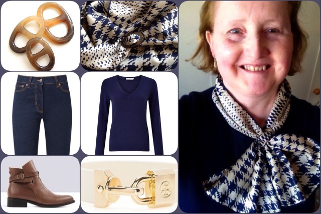 Outfit of the day 07/03/17 with Richard Allan's houndstooth scarf