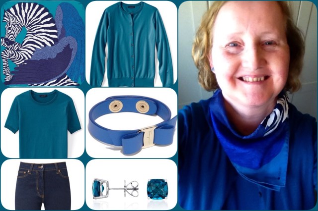 Outfit of the day 04/04/17 with Hermès' Zebra Pegasus gavroche