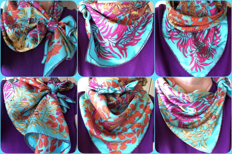 La Promenade de Platon - Hermès - scarf knot collage #02
