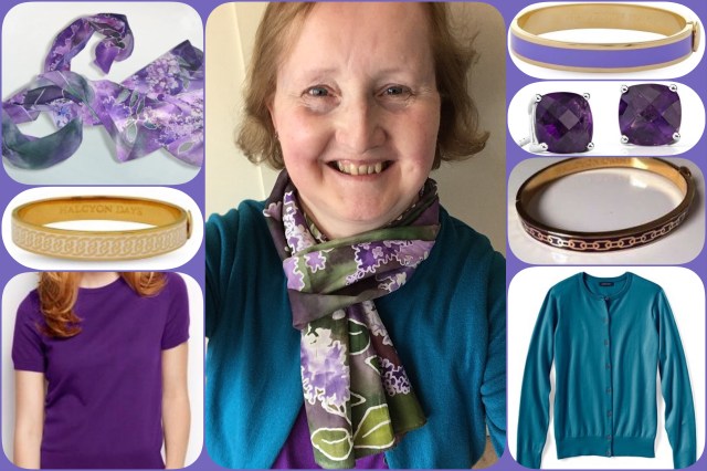 Outfit of the day 14/04/17 with Minkulul's Lilacs scarf