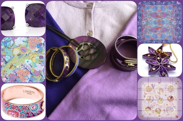 Accessories in shades of purple