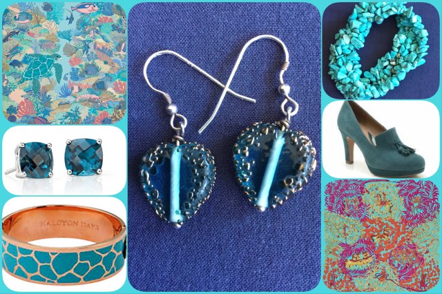 Accessories in shades of turquoise 