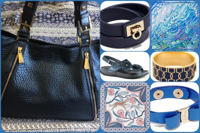 Accessories in shades of blue
