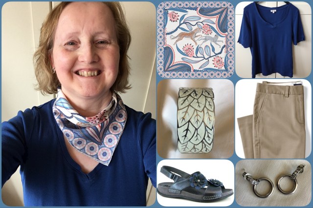 Outfit of the day 14/08/17 with Hermès' The Savana Dance gavroche