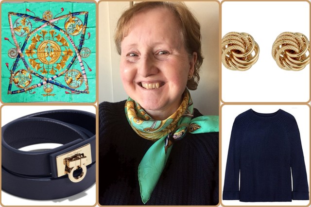 Outfit of the day 30/11/17 with Hermès’ Daimyo Princes du Soleil Levant scarf 