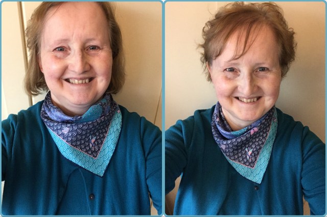 Before and after the hairdresser!