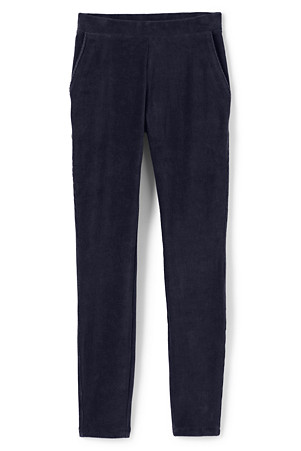 Navy sport knit cord leggings - Lands’ End
