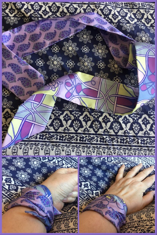 Making a wrap bracelet with Coup de Fouet au Bloc twilly